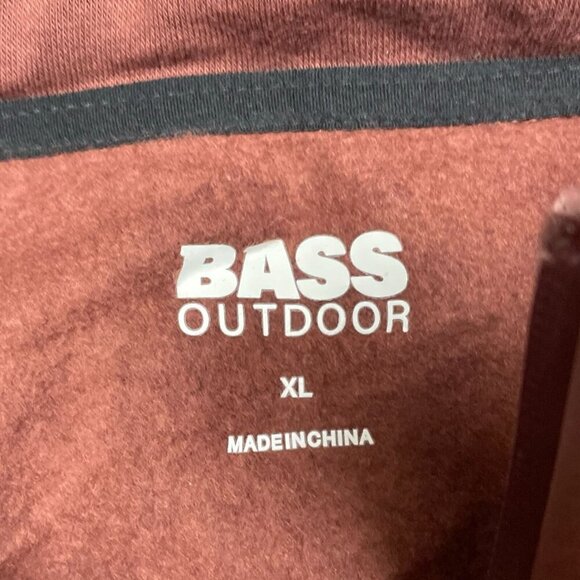 Bass Outdoor XL Convertible Hoodie Rum Raisin Pullover NWT 6389 - Picture 8 of 8